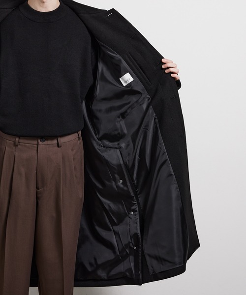 JUNRED（ジュンレッド）の「ドルマンバルカラーオーバーコート（ステンカラーコート・メンズ・ブラック/オフホワイト/ベージュ系その他・L/M/S）」の15枚目の写真