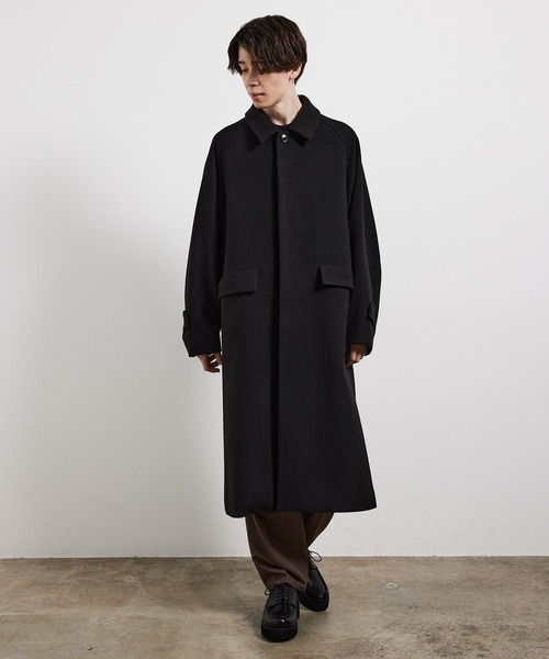 JUNRED（ジュンレッド）の「ドルマンバルカラーオーバーコート（ステンカラーコート・メンズ・ブラック/オフホワイト/ベージュ系その他・L/M/S）」の11枚目の写真