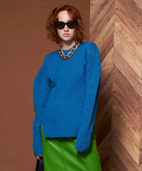 MAISON SPECIAL（メゾンスペシャル）の「コクーンショルダーニット【MAISON SPECIAL/メゾンスペシャル】（ニット/セーター・レディース・ブラック/ブルー/グリーン/アイボリー・FREE）」の4枚目の写真