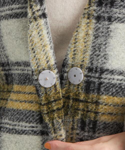 green label relaxing（グリーンレーベルリラクシング）の「スライバー チェック カーディガン（カーディガン/ボレロ・レディース・ブラック/イエロー・FREE）」の22枚目の写真