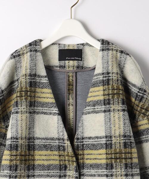 green label relaxing（グリーンレーベルリラクシング）の「スライバー チェック カーディガン（カーディガン/ボレロ・レディース・ブラック/イエロー・FREE）」の9枚目の写真