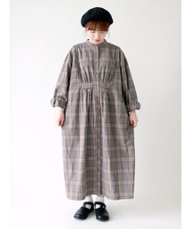 Samansa Mos2 | スタンドネック羽織りワンピース(ワンピース)