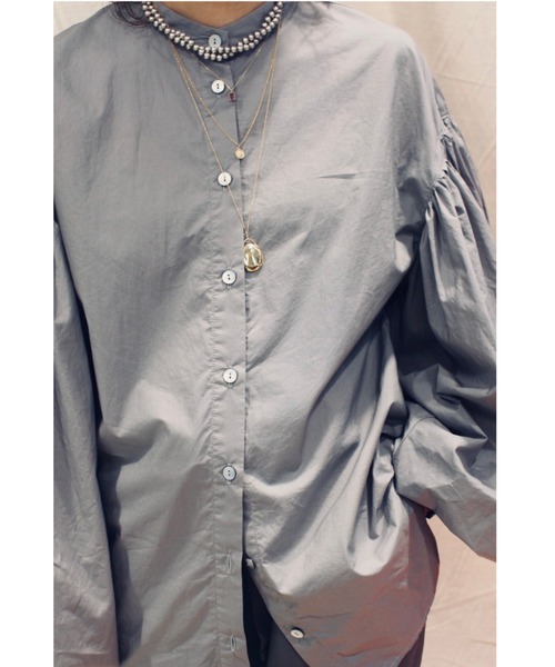 Toironier（トワロニエ）の「Toironier(トワロニエ ) ボリュームスリーブシャツ　volume sleeve SHT（シャツ/ブラウス・レディース・ホワイト/グレー・FREE）」の13枚目の写真