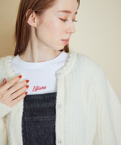 MADEMOISELLE ROPE'（マドモアゼル ロペ）の「【3WAY】<前後着用も可能>パールネックニットカーディガン（カーディガン/ボレロ・レディース・ブラック/ホワイト系その他2・38）」の14枚目の写真