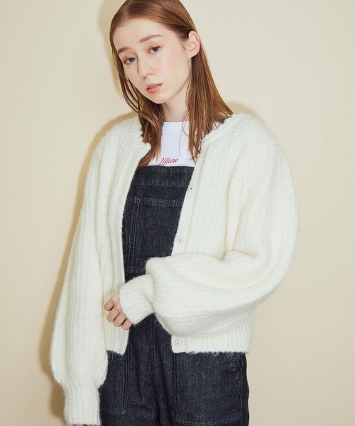 MADEMOISELLE ROPE'（マドモアゼル ロペ）の「【3WAY】<前後着用も可能>パールネックニットカーディガン（カーディガン/ボレロ・レディース・ブラック/ホワイト系その他2・38）」の18枚目の写真
