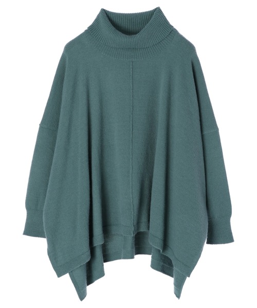 Editt by YECCA VECCA(エディットバイイェッカヴェッカ)の「ポンチョ風オーバーニット*(ニット/セーター・レディース・杢グレー/ライトベージュ/グリーン/ベージュ・FREE)」の17枚目の写真