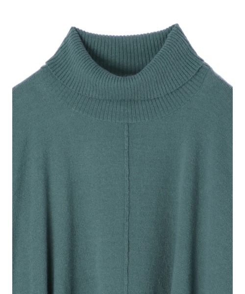 Editt by YECCA VECCA(エディットバイイェッカヴェッカ)の「ポンチョ風オーバーニット*(ニット/セーター・レディース・杢グレー/ライトベージュ/グリーン/ベージュ・FREE)」の6枚目の写真