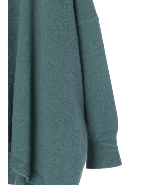 Editt by YECCA VECCA(エディットバイイェッカヴェッカ)の「ポンチョ風オーバーニット*(ニット/セーター・レディース・杢グレー/ライトベージュ/グリーン/ベージュ・FREE)」の19枚目の写真