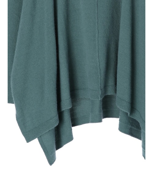 Editt by YECCA VECCA(エディットバイイェッカヴェッカ)の「ポンチョ風オーバーニット*(ニット/セーター・レディース・杢グレー/ライトベージュ/グリーン/ベージュ・FREE)」の12枚目の写真