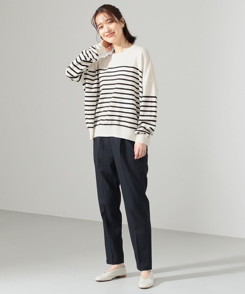 SHARE PARK（シェアパーク）の「【洗える】TRテーパードパンツ（その他パンツ・レディース・ダークブラウン系3/ネイビー系/アイボリー系・1/0）」の10枚目の写真