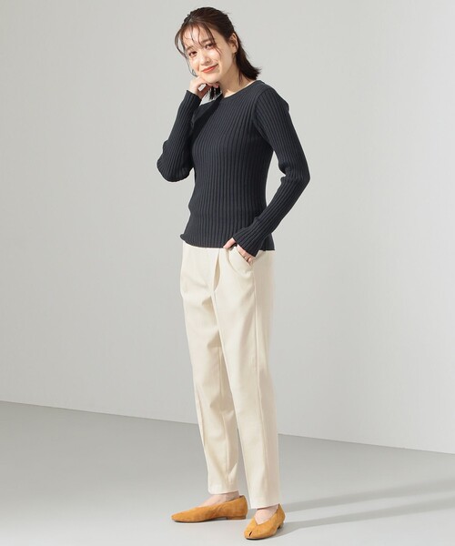 SHARE PARK（シェアパーク）の「【洗える】TRテーパードパンツ（その他パンツ・レディース・ダークブラウン系3/ネイビー系/アイボリー系・1/0）」の15枚目の写真