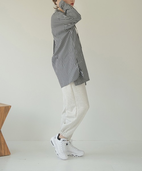 Lull（ルル）の「【Lull / ルル】ストライプオーバーシャツ（シャツ/ブラウス・レディース・ブラック/ホワイト・ONESIZE）」の16枚目の写真