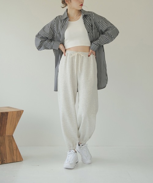 Lull（ルル）の「【Lull / ルル】ストライプオーバーシャツ（シャツ/ブラウス・レディース・ブラック/ホワイト・ONESIZE）」の14枚目の写真