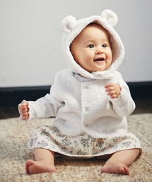 D.fesense | もこもこベスト＆耳つき帽子セット(ニットキャップ/ビーニー)