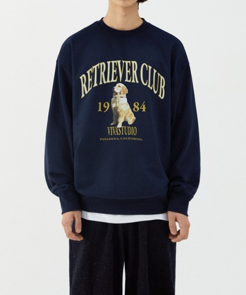 VIVASTUDIO(ビバスタジオ)の「RETRIEVER CREWNECK(スウェット・メンズ・ライトグレー/ネイビー・XL/LARGE/SMALL/MEDIUM)」の2枚目の写真