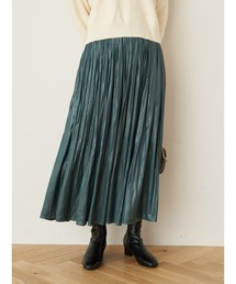 earth music&ecology | チンツ加工ワッシャープリーツスカート　＊(スカート)