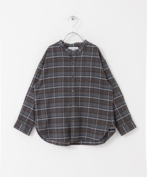 FORK&SPOON（フォークアンドスプーン）の「FORK&SPOON ネルバンドカラールーズシャツ(KIDS)（シャツ/ブラウス・キッズ・グレー系その他/ホワイト系その他・105/120/90/135）」の14枚目の写真