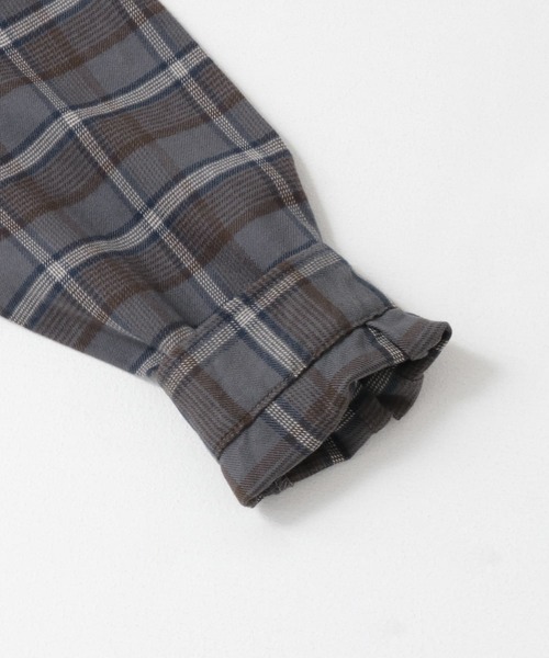 FORK&SPOON（フォークアンドスプーン）の「FORK&SPOON ネルバンドカラールーズシャツ(KIDS)（シャツ/ブラウス・キッズ・グレー系その他/ホワイト系その他・105/120/90/135）」の15枚目の写真