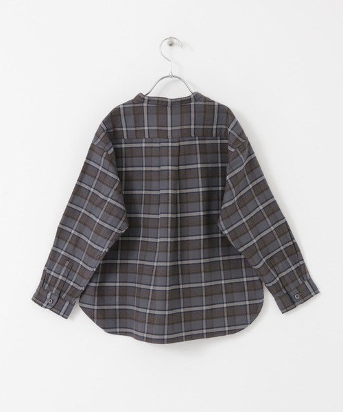 FORK&SPOON（フォークアンドスプーン）の「FORK&SPOON ネルバンドカラールーズシャツ(KIDS)（シャツ/ブラウス・キッズ・グレー系その他/ホワイト系その他・105/120/90/135）」の16枚目の写真