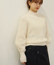 AULI | 【低身長向けサイズ】片畦ハイネックニットプルオーバー(ニット/セーター)