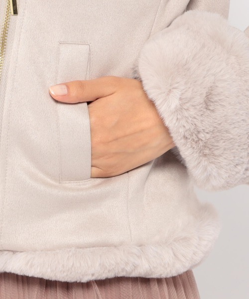 MISCH MASCH（ミッシュマッシュ）の「スエードボンディングライダース（ライダースジャケット・レディース・グレー/ベージュ/ピンク系その他・MEDIUM）」の11枚目の写真