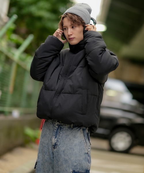 SIDEWAY STANCE（サイドウェイスタンス）の「【SIDEWAY STANCE】スタンド ビッグシルエット ポリダウンジャケット（ダウンジャケット/コート・メンズ・ホワイト/カーキ/ブラック/グレイッシュベージュ/パープル/グレイッシュブルー・MEDIUM/LARGE/X-LARGE/SMALL）」の20枚目の写真