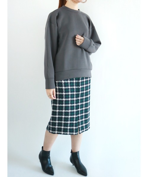 Te chichi（テチチ）の「ロービング千鳥チェックタイトスカート（スカート・レディース・グリーン/オレンジ・SMALL/MEDIUM）」の3枚目の写真