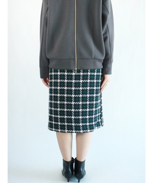 Te chichi（テチチ）の「ロービング千鳥チェックタイトスカート（スカート・レディース・グリーン/オレンジ・SMALL/MEDIUM）」の6枚目の写真
