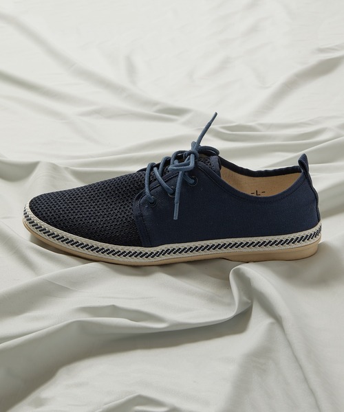 UNION STATION（ユニオンステーション）の「低反発ソール/メッシュシューレースシューズ（その他シューズ・メンズ・ホワイト/ネイビー/ホワイト×ネイビー・S/M/L）」の8枚目の写真