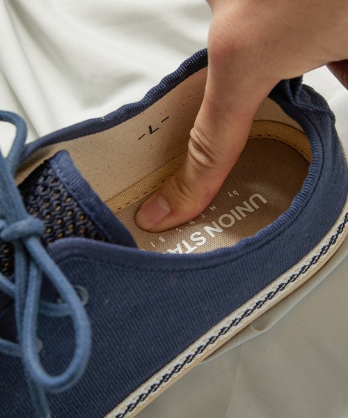 UNION STATION（ユニオンステーション）の「低反発ソール/メッシュシューレースシューズ（その他シューズ・メンズ・ホワイト/ネイビー/ホワイト×ネイビー・S/M/L）」の12枚目の写真