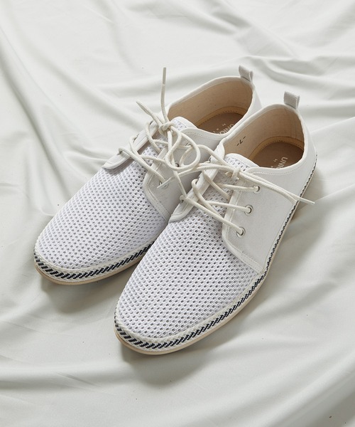 UNION STATION（ユニオンステーション）の「低反発ソール/メッシュシューレースシューズ（その他シューズ・メンズ・ホワイト/ネイビー/ホワイト×ネイビー・S/M/L）」の14枚目の写真
