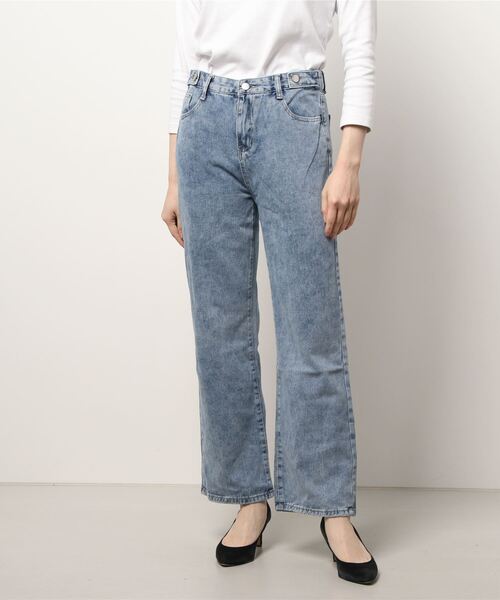 Lace Ladies(レースレディース)の「ハイウエストデニムパンツ(デニムパンツ・レディース・ブルー/ネイビー・S/XL/L/M)」の2枚目の写真