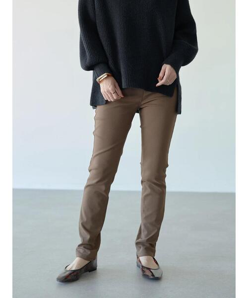 earth music&ecology（アースミュージックアンドエコロジー）の「裏起毛レギパン＊（その他パンツ・レディース・ブラック/グレー/アイボリー/モカ・S/M/L）」の15枚目の写真