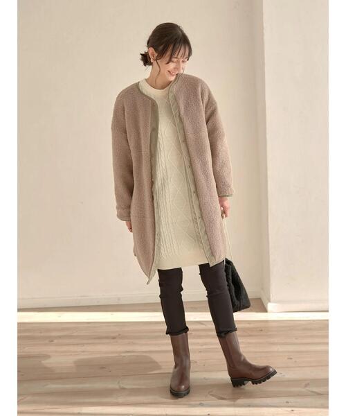 earth music&ecology（アースミュージックアンドエコロジー）の「裏起毛レギパン＊（その他パンツ・レディース・ブラック/グレー/アイボリー/モカ・S/M/L）」の20枚目の写真