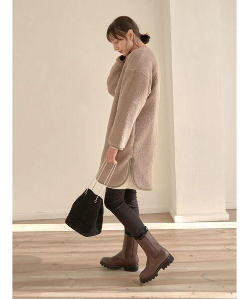 earth music&ecology（アースミュージックアンドエコロジー）の「裏起毛レギパン＊（その他パンツ・レディース・ブラック/グレー/アイボリー/モカ・S/M/L）」の21枚目の写真