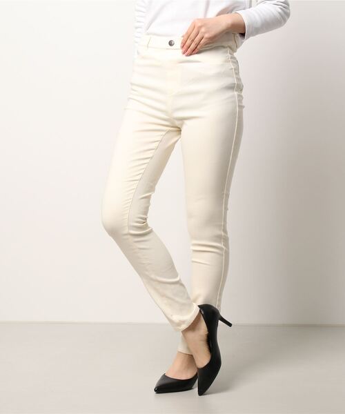 earth music&ecology（アースミュージックアンドエコロジー）の「裏起毛レギパン＊（その他パンツ・レディース・ブラック/グレー/アイボリー/モカ・S/M/L）」の6枚目の写真