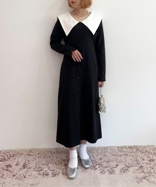 E Pimmy エピミエピミー のワンピース ビックカラーフロントボタンワンピース 221 7 870 002 を購入できます Epimi ワンピース E Pimmyビックカラーフロントボタンワンピース