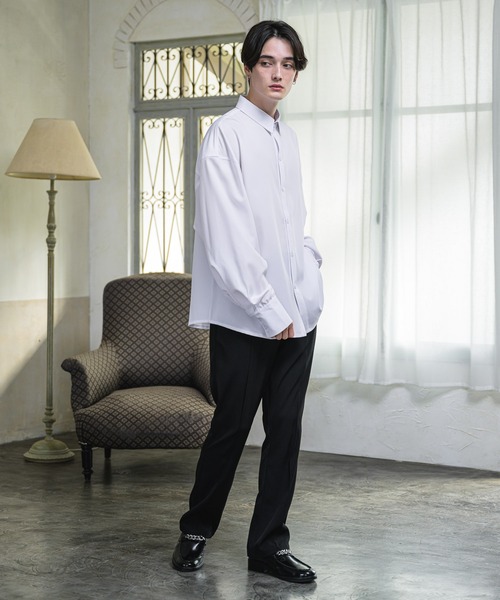 EDEL（エーデル）の「EDEL - ハイウェストセミフレアスラックス（その他パンツ・メンズ・ブラック/ベージュ・SMALL/MEDIUM/LARGE）」の18枚目の写真