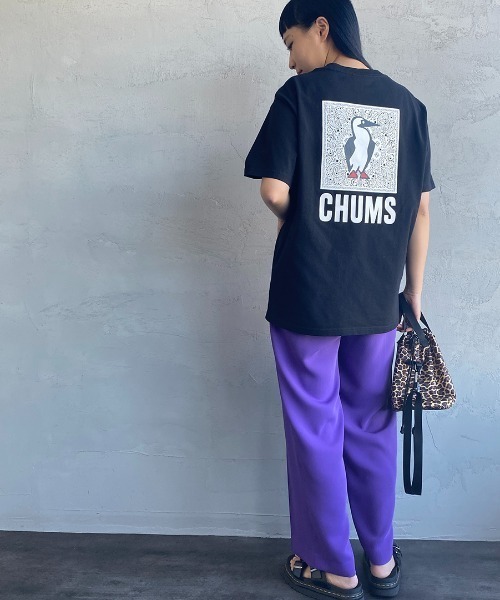 CHUMS（チャムス）の「[CHUMS/チャムス] 別注 ペイズリー柄 バックプリントロゴTシャツ（Tシャツ/カットソー・レディース・ホワイト/ブラック・S/M/L/XL/XXL）」の5枚目の写真