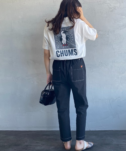 CHUMS（チャムス）の「[CHUMS/チャムス] 別注 ペイズリー柄 バックプリントロゴTシャツ（Tシャツ/カットソー・レディース・ホワイト/ブラック・S/M/L/XL/XXL）」の12枚目の写真