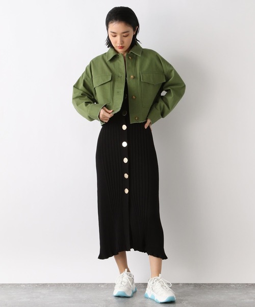 JEANASIS（ジーナシス）の「ミリタリーショートシャツジャケット/265233（その他アウター・レディース・ブラック/カーキ・FREE）」の12枚目の写真