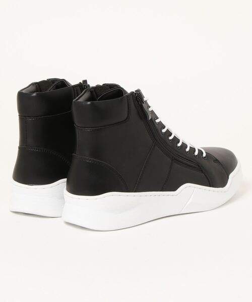 NICOLE CLUB FOR MEN（ニコルクラブフォーメン）の「ダブルＺＩＰハイカットブーツ（ブーツ・メンズ・オフホワイト/ブラック・25.5cm/26.5cm/27.5cm）」の3枚目の写真