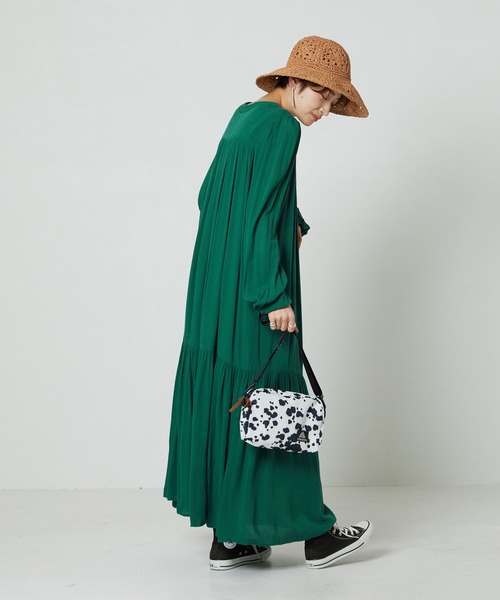 FREAK'S STORE（フリークスストア）の「▽【WEB限定】インド楊柳2WAYワンピース（ワンピース・レディース・ピンク/ワイン/グリーン/ダークネイビー・SMALL/MEDIUM）」の15枚目の写真