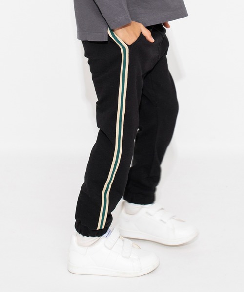 BRANSHES(ブランシェス)の「【サイドライン入り】ジョガーパンツ(スウェットパンツ・キッズ・ブルー/ブラック・90/100/120/110/140/130/150)」の3枚目の写真