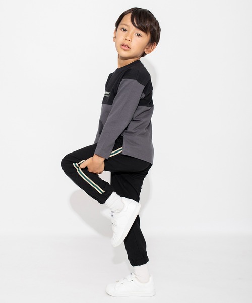 BRANSHES(ブランシェス)の「【サイドライン入り】ジョガーパンツ(スウェットパンツ・キッズ・ブルー/ブラック・90/100/120/110/140/130/150)」の7枚目の写真