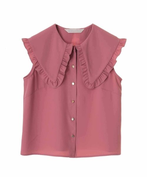 31 Sons de mode（トランテアン　ソン　ドゥ　モード）の「フリルビッグカラーブラウス（シャツ/ブラウス・レディース・オフホワイト/ピンク・36）」の3枚目の写真