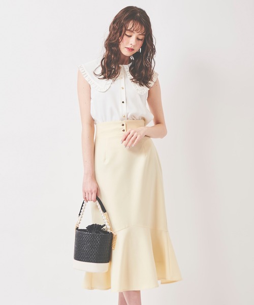 31 Sons de mode（トランテアン　ソン　ドゥ　モード）の「フリルビッグカラーブラウス（シャツ/ブラウス・レディース・オフホワイト/ピンク・36）」の22枚目の写真