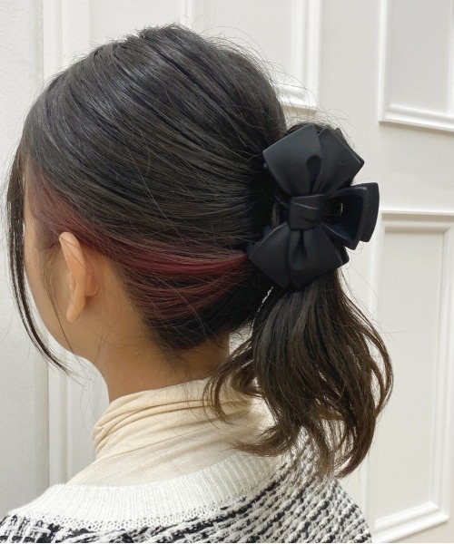 apres jour(アプレジュール)の「【apres jour×ARIAZ】リボンヘアクリップ(バレッタ/ヘアクリップ・レディース・ブラック/ダークブラウン/ベージュ・FREE)」の8枚目の写真