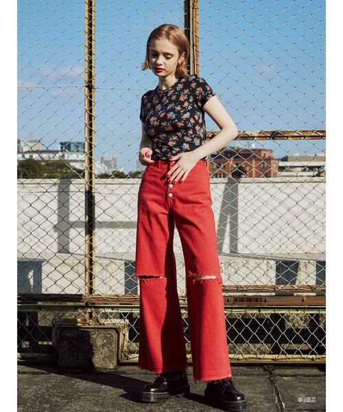 MILK（ミルク）の「MILK ラインストーンロゴTシャツ【コラボ】（Tシャツ/カットソー・レディース・ブラック/オフホワイト/ブルー/その他1・MEDIUM）」の10枚目の写真