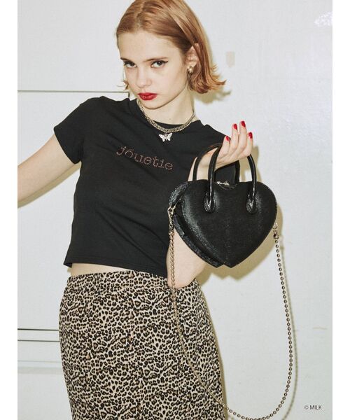 MILK（ミルク）の「MILK ラインストーンロゴTシャツ【コラボ】（Tシャツ/カットソー・レディース・ブラック/オフホワイト/ブルー/その他1・MEDIUM）」の14枚目の写真